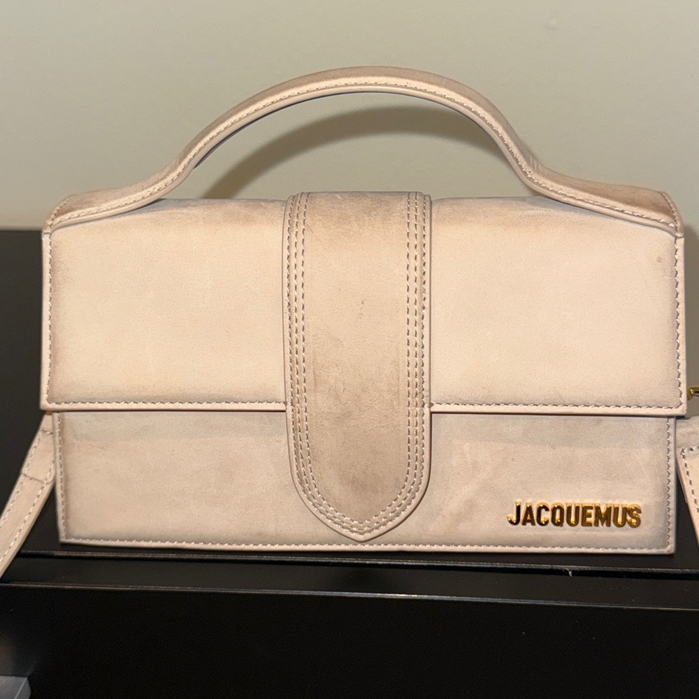 Beige Les Classique ‘le grand Bambino’ bag. Price reflects stains. - Picture 5 of 6